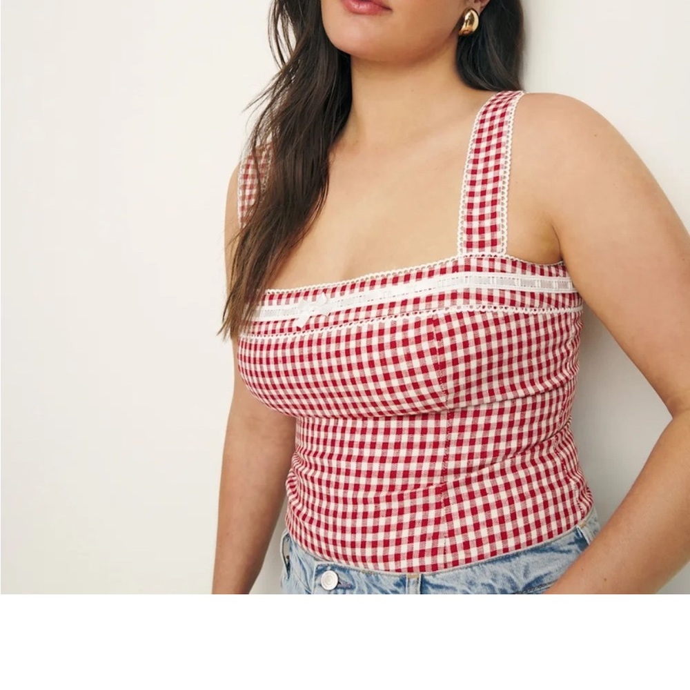 NWT Reformation Eloise Linen Top size 8